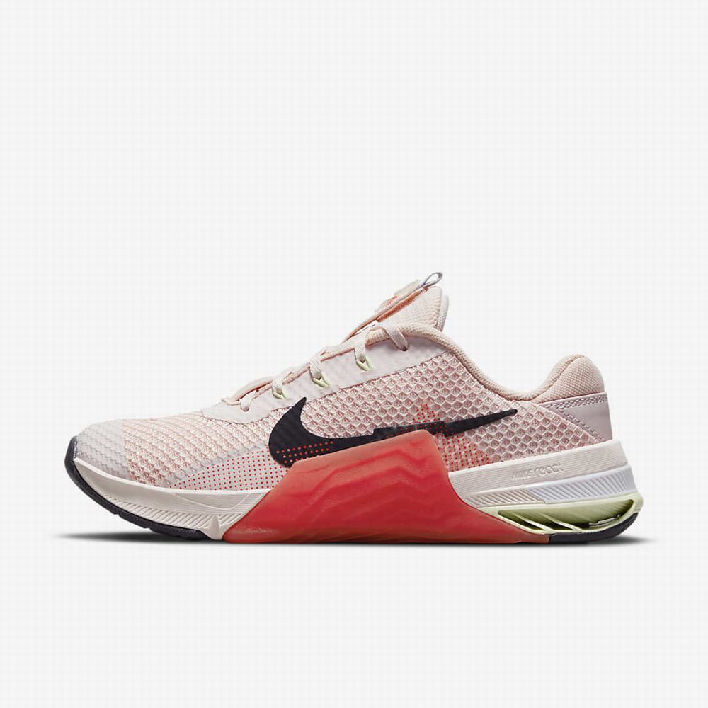 Nike Metcon 7 Női Edzőcipő Világos Rózsaszín Világos Zöld Lila | NI1048-P57
