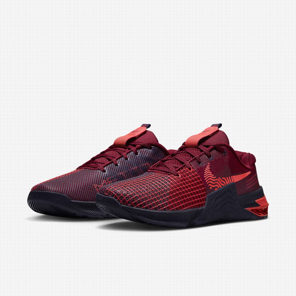 Nike Metcon 8 Férfi Edzőcipő Piros Lila Fekete Kék Világos Piros | NI4923-E84