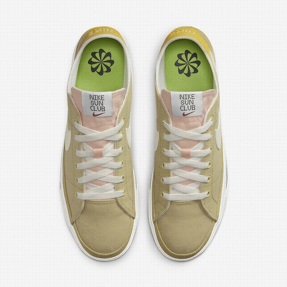 Nike NikeCourt Legacy Canvas Next Nature Férfi Utcai Cipő Barna Zöld Fekete | NI2437-R31