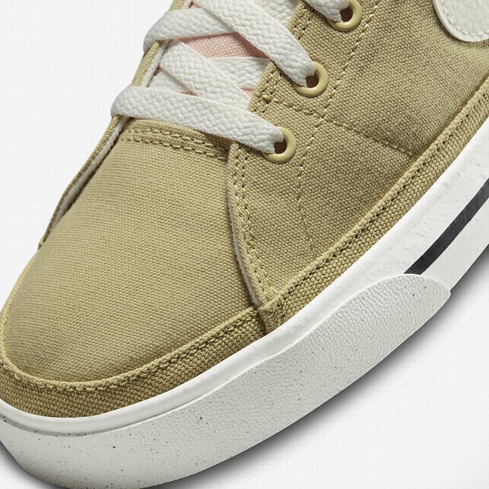 Nike NikeCourt Legacy Canvas Next Nature Férfi Utcai Cipő Barna Zöld Fekete | NI2437-R31