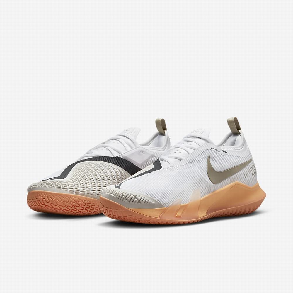 Nike NikeCourt React Vapor NXT Hard Court Férfi Teniszcipő Fehér Narancssárga Khaki | NI5809-H26