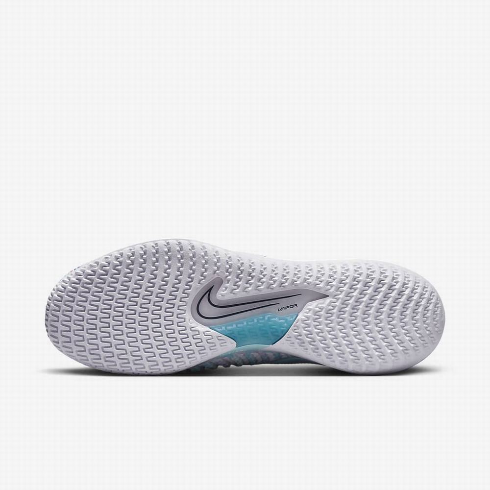 Nike NikeCourt React Vapor NXT Hard Court Férfi Teniszcipő Fehér Sötétkék | NI7045-G35