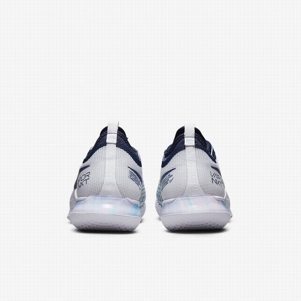 Nike NikeCourt React Vapor NXT Hard Court Férfi Teniszcipő Fehér Sötétkék | NI7045-G35
