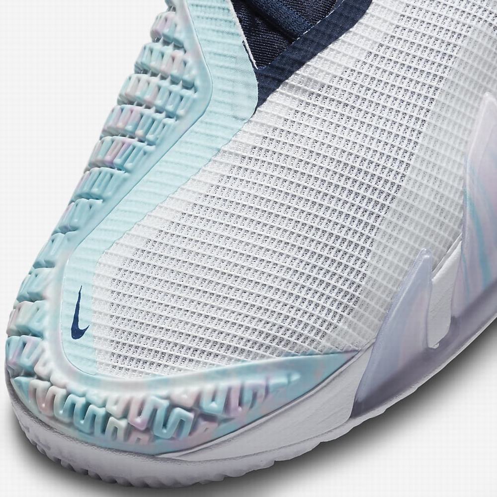 Nike NikeCourt React Vapor NXT Hard Court Férfi Teniszcipő Fehér Sötétkék | NI7045-G35