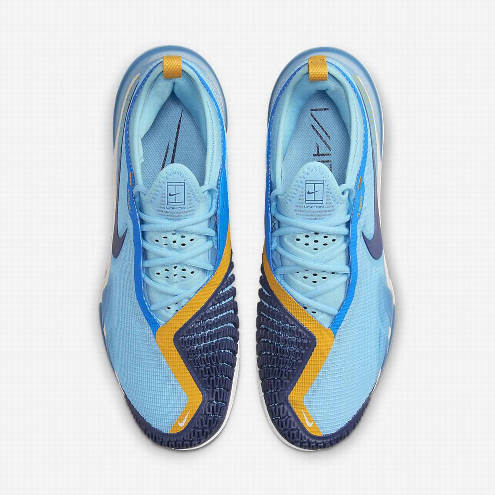 Nike NikeCourt React Vapor NXT Hard Court Férfi Teniszcipő Kék Sötétkék | NI8130-Q07
