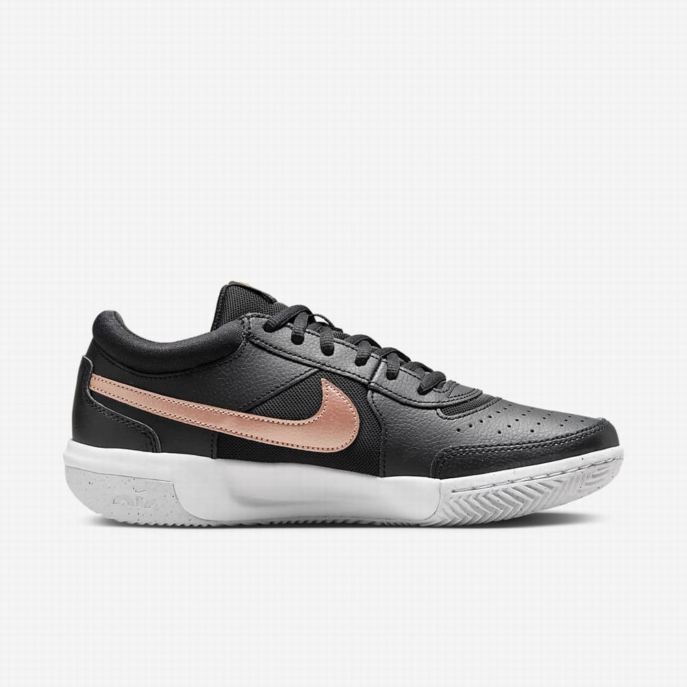 Nike NikeCourt Zoom Lite 3 Női Teniszcipő Fekete Fehér Metal Piros | NI9340-F62