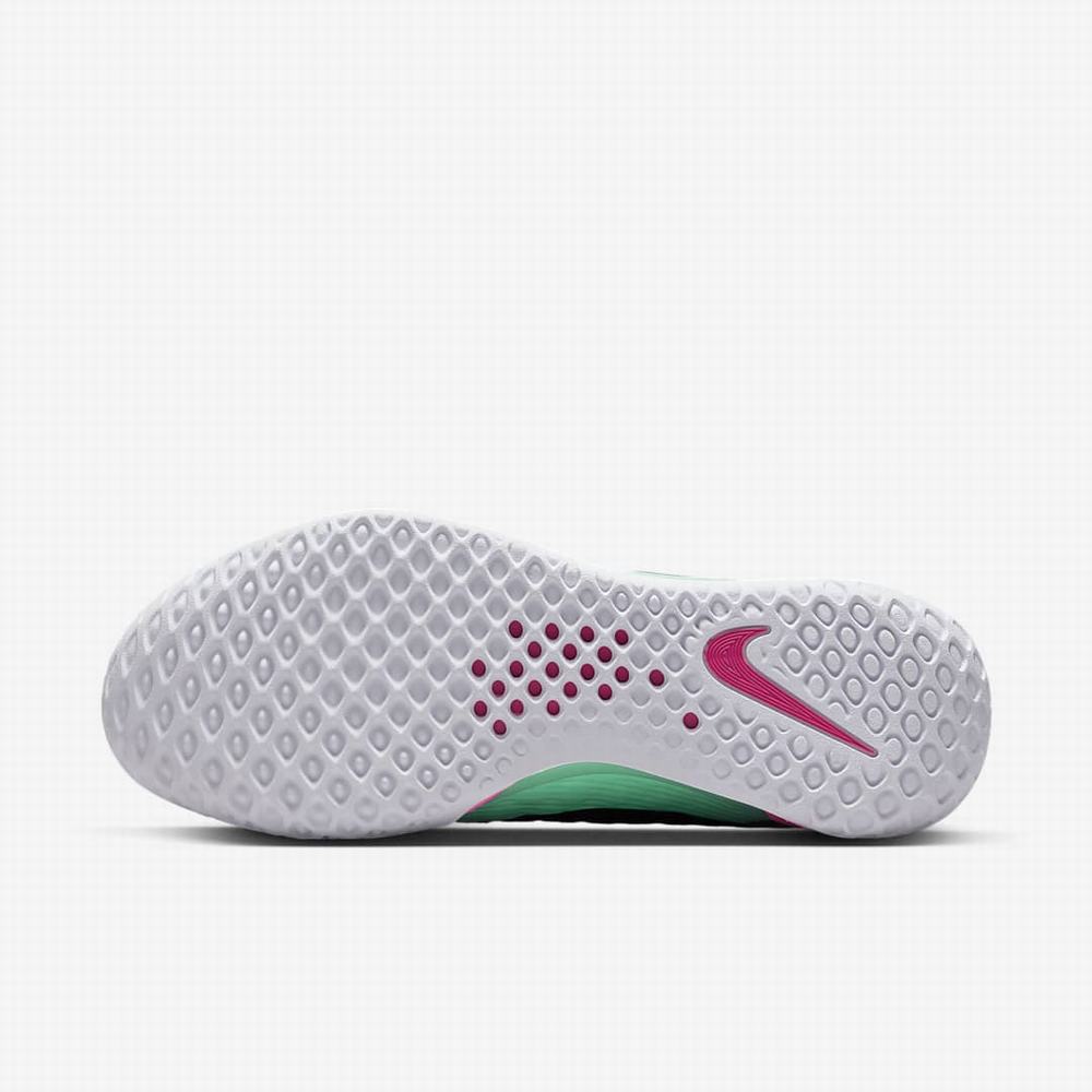 Nike NikeCourt Zoom NXT Hard Court Férfi Teniszcipő Obszidián Zöld Fehér Rózsaszín | NI5612-V87