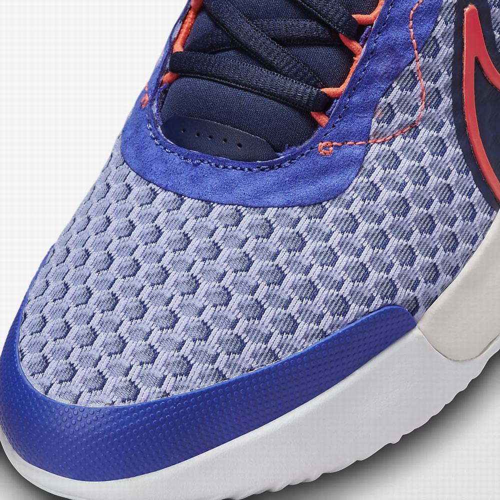 Nike NikeCourt Zoom Pro Hard Court Férfi Teniszcipő Sötétkék Világos Piros | NI9482-Z83