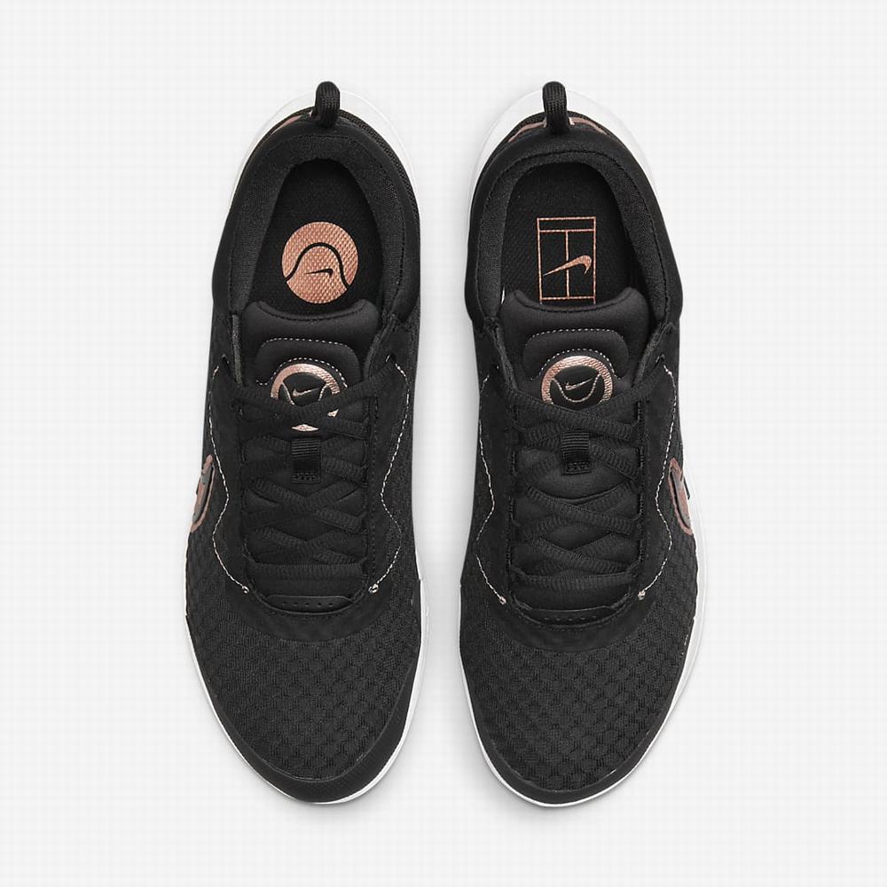 Nike NikeCourt Zoom Pro Női Teniszcipő Fekete Fehér Metal Piros | NI5179-U64