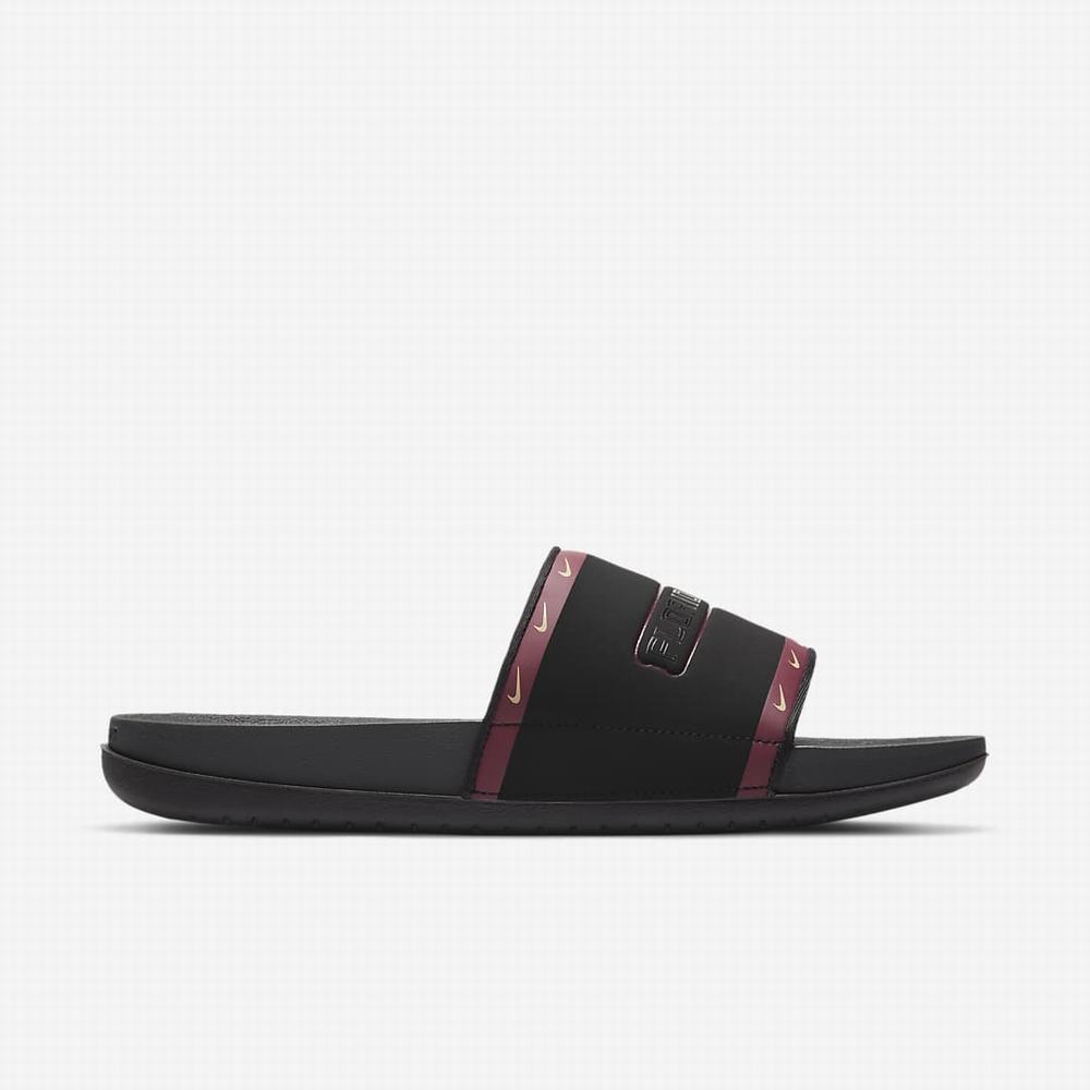 Nike Offcourt (Florida State) Férfi Papucs Fekete Bordó Arany Sötétszürke | NI8752-M53