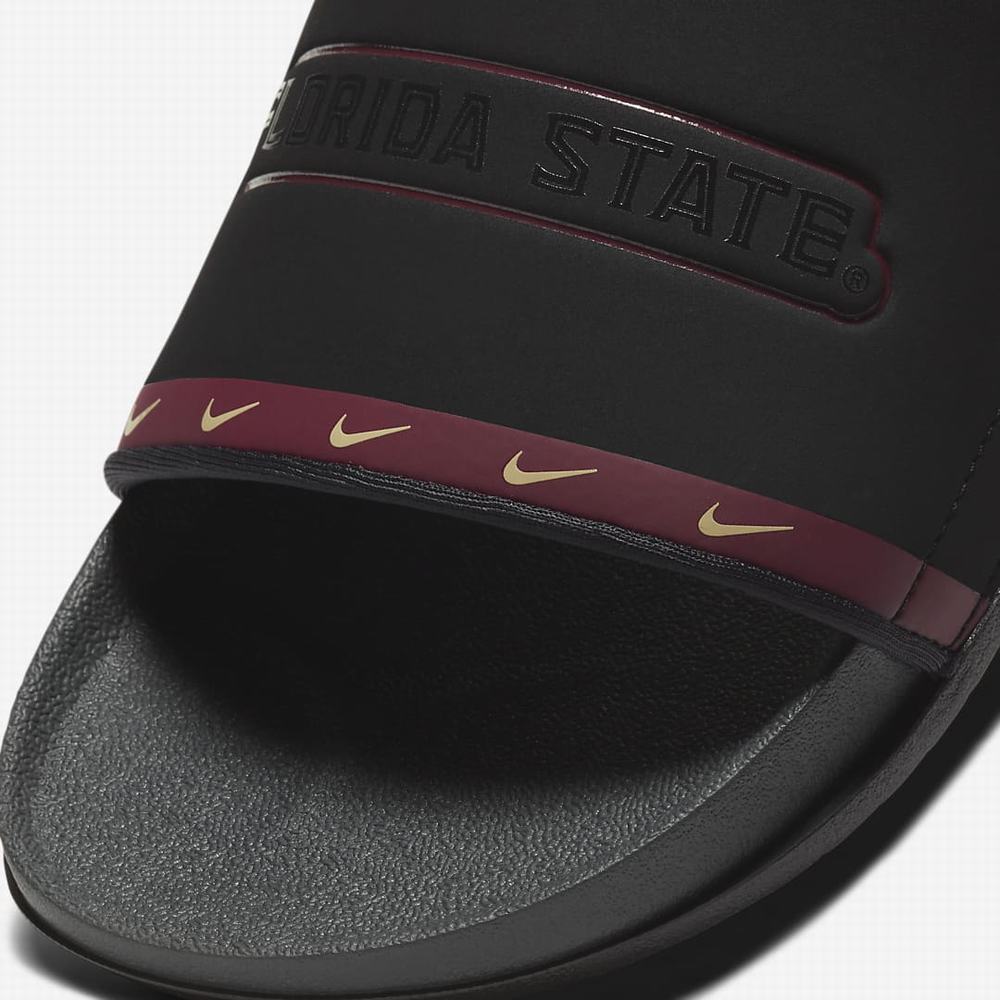 Nike Offcourt (Florida State) Férfi Papucs Fekete Bordó Arany Sötétszürke | NI8752-M53