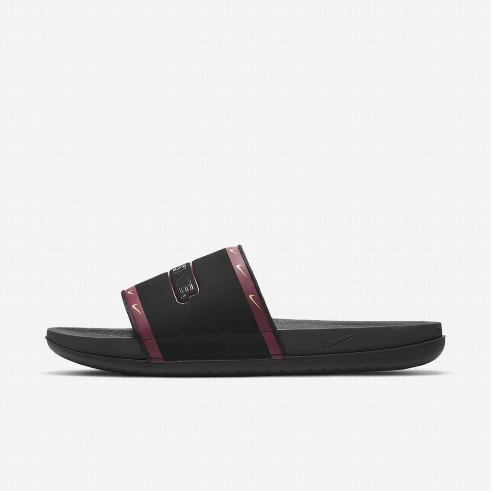Nike Offcourt (Florida State) Férfi Papucs Fekete Bordó Arany Sötétszürke | NI8752-M53