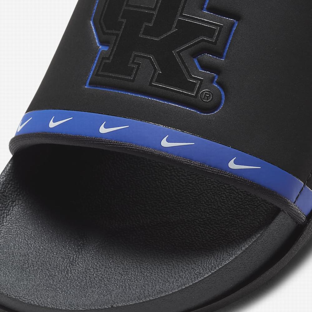 Nike Offcourt (Kentucky) Férfi Papucs Fekete Királykék Fehér Sötétszürke | NI8362-N16