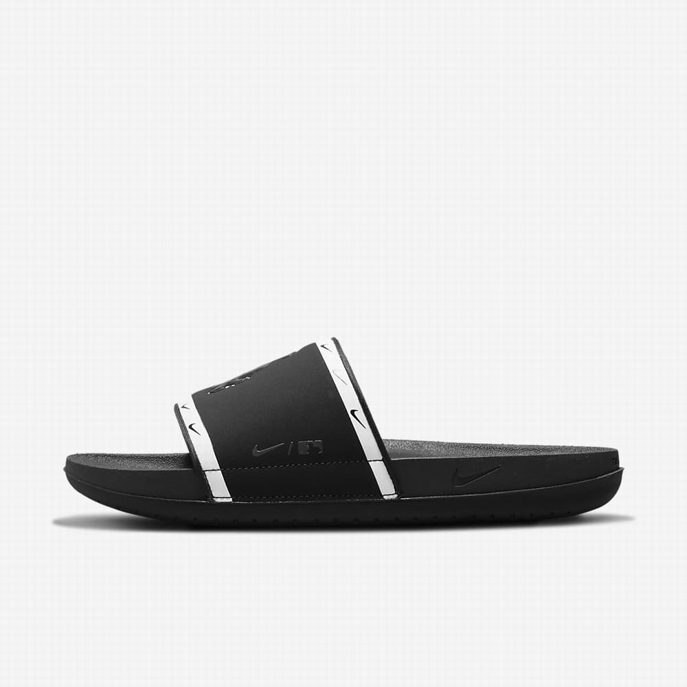 Nike Offcourt (MLB Chicago White Sox) Férfi Papucs Fekete Fehér Fekete Sötétszürke | NI6742-P20