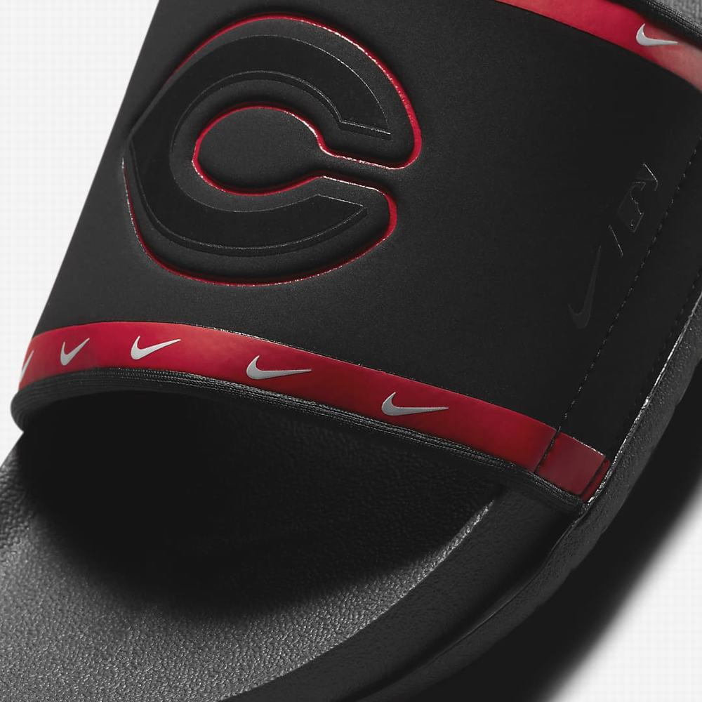 Nike Offcourt (MLB Cincinnati Reds) Férfi Papucs Fekete Piros Fehér Sötétszürke | NI1580-L01