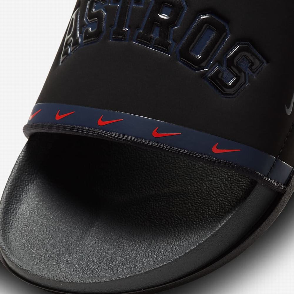 Nike Offcourt (MLB Houston Astros) Férfi Papucs Fekete Sötétkék Narancssárga Sötétszürke | NI5076-E02