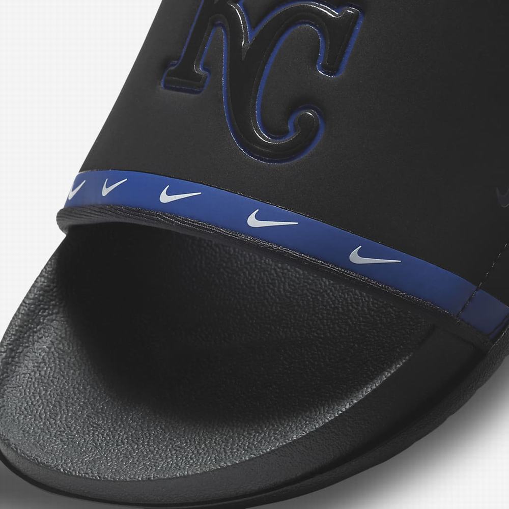 Nike Offcourt (MLB Kansas City Royals) Férfi Papucs Fekete Kék Fehér Sötétszürke | NI8563-J01