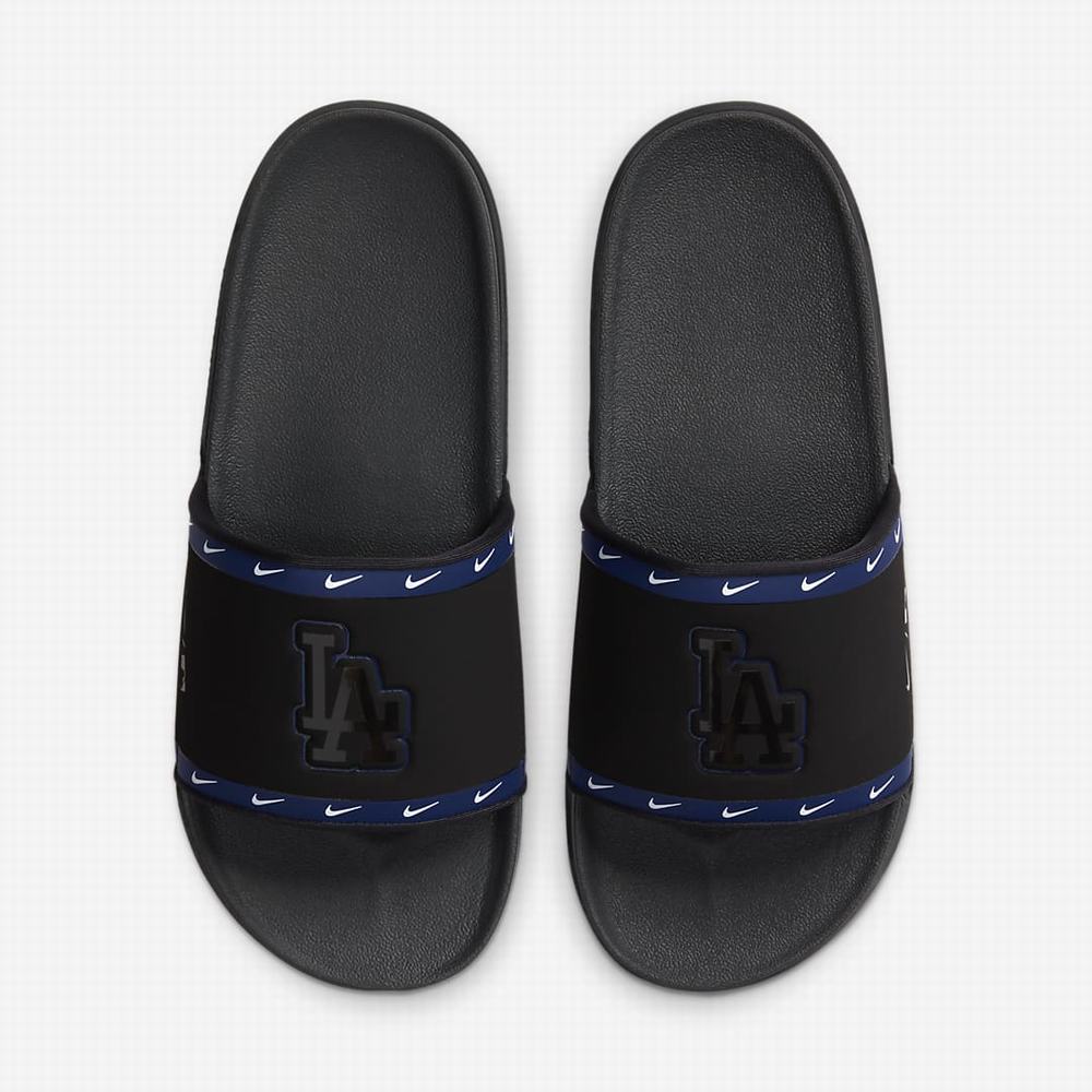 Nike Offcourt (MLB Los Angeles Dodgers) Férfi Papucs Fekete Királykék Fehér Sötétszürke | NI7830-A43