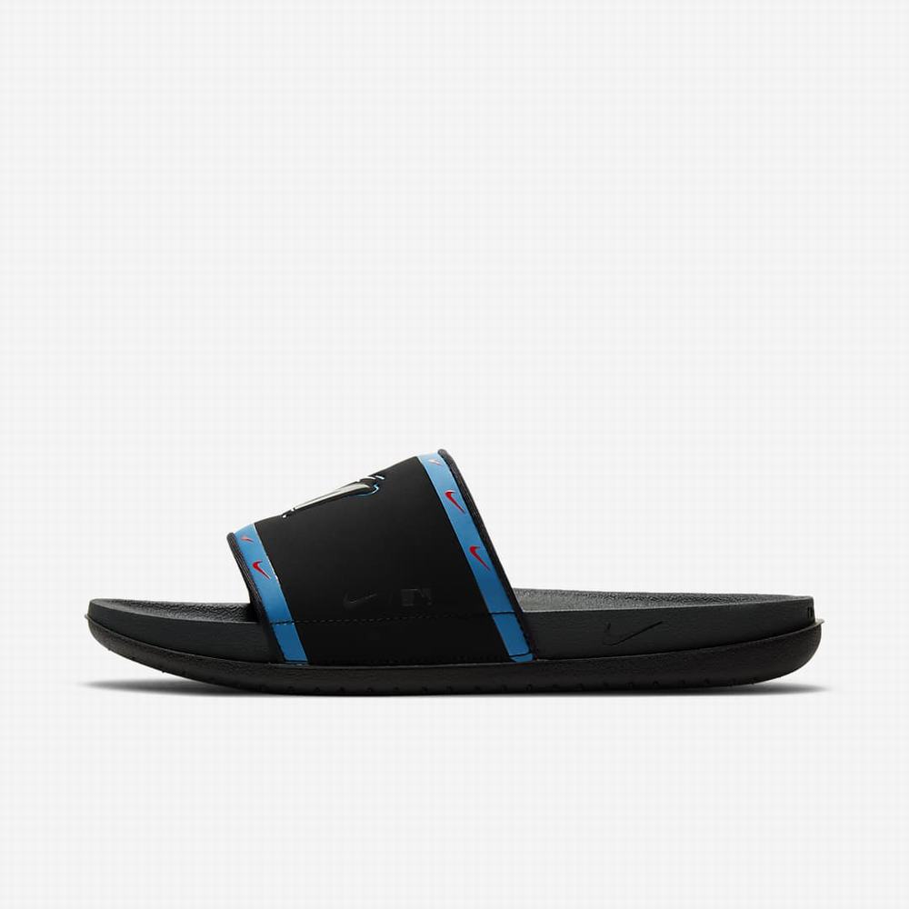 Nike Offcourt (MLB Miami Marlins) Férfi Papucs Fekete Kék Piros Sötétszürke | NI2987-F05