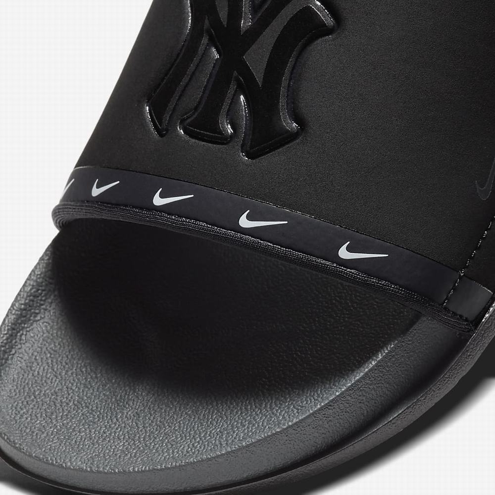 Nike Offcourt (MLB New York Yankees) Férfi Papucs Fekete Kék Fehér Sötétszürke | NI5926-R91