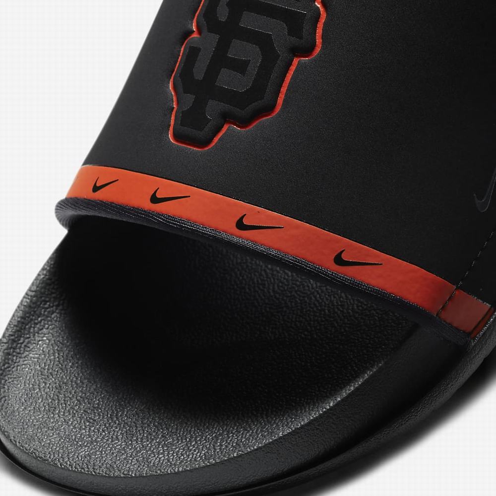 Nike Offcourt (MLB San Francisco Giants) Férfi Papucs Fekete Narancssárga Fekete Sötétszürke | NI8347-D95