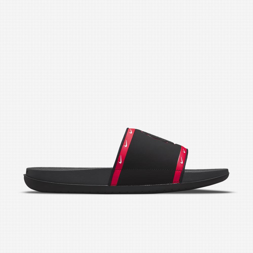 Nike Offcourt (MLB St. Louis Cardinals) Férfi Papucs Fekete Piros Fehér Sötétszürke | NI2457-U93