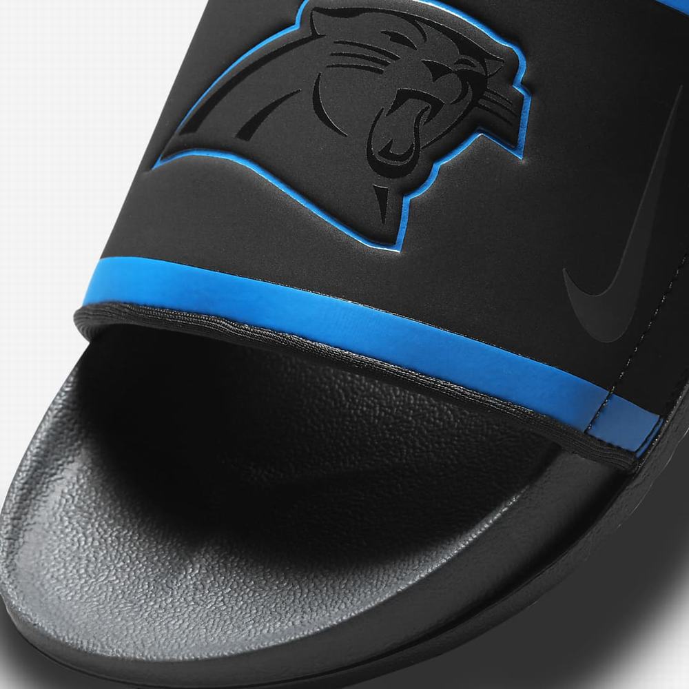 Nike Offcourt (NFL Carolina Panthers) Férfi Papucs Fekete Kék Fehér Sötétszürke | NI1980-W51