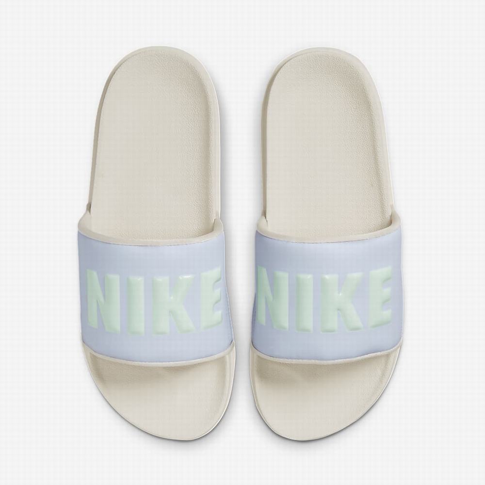 Nike Offcourt Női Papucs Bézs Szürke Világos Rózsaszín Zöld | NI6340-T27