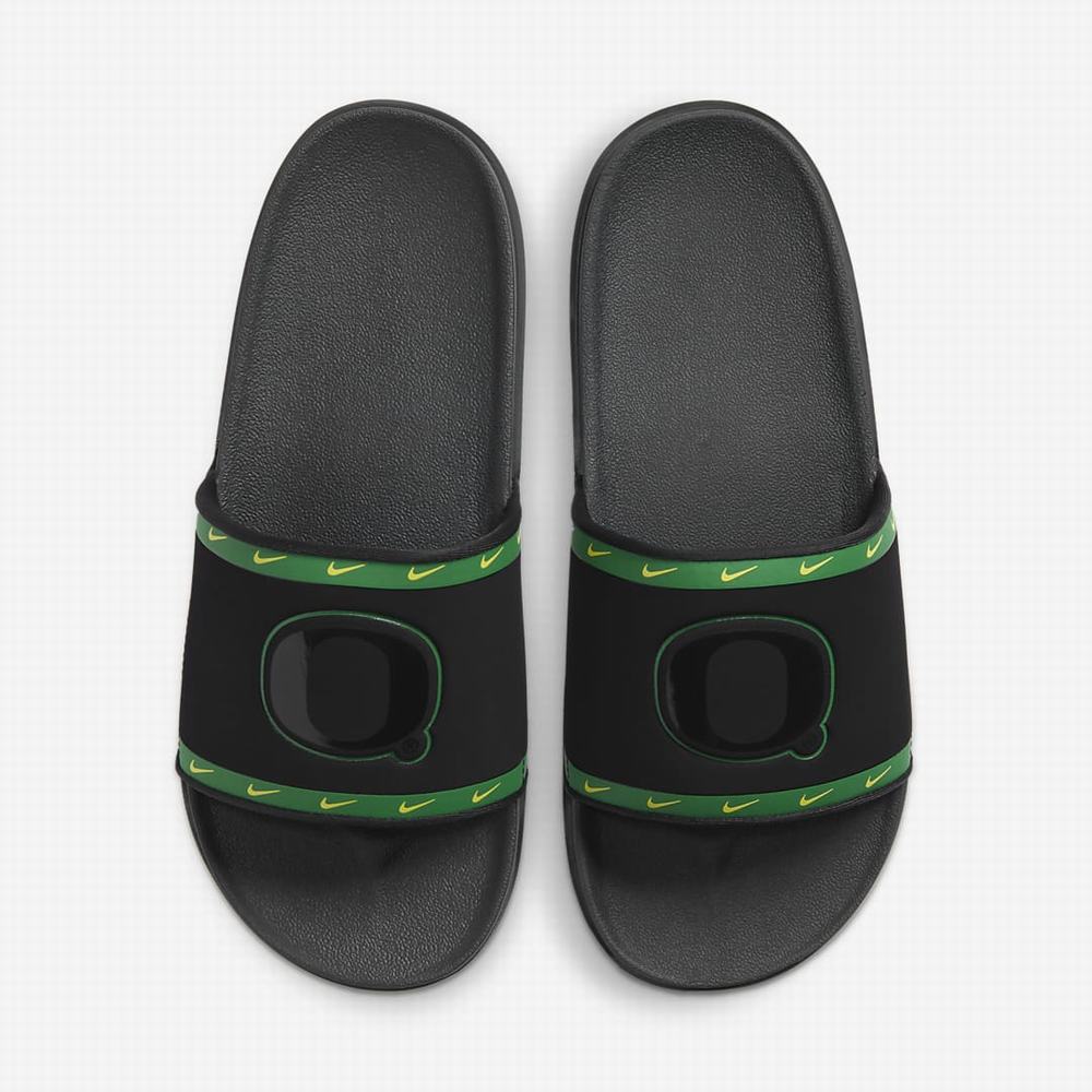 Nike Offcourt (Oregon) Férfi Papucs Fekete Zöld Sárga Sötétszürke | NI5871-S26