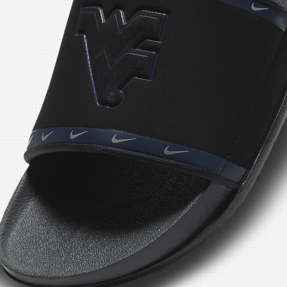 Nike Offcourt (West Virginia) Férfi Papucs Fekete Sötétkék Arany Sötétszürke | NI8465-Y60