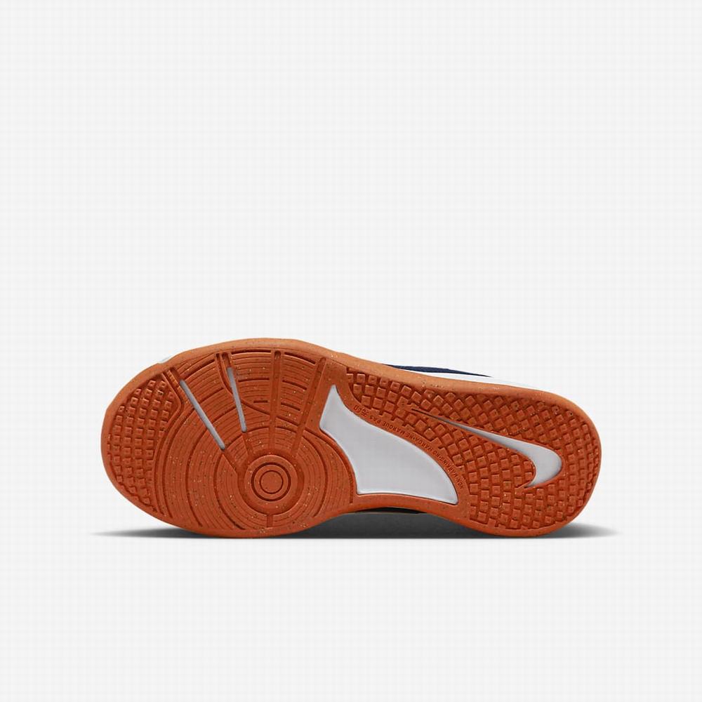 Nike Omni Multi-Court Gyerek Teniszcipő Sötétkék Királykék Fehér Narancssárga | NI6084-K68