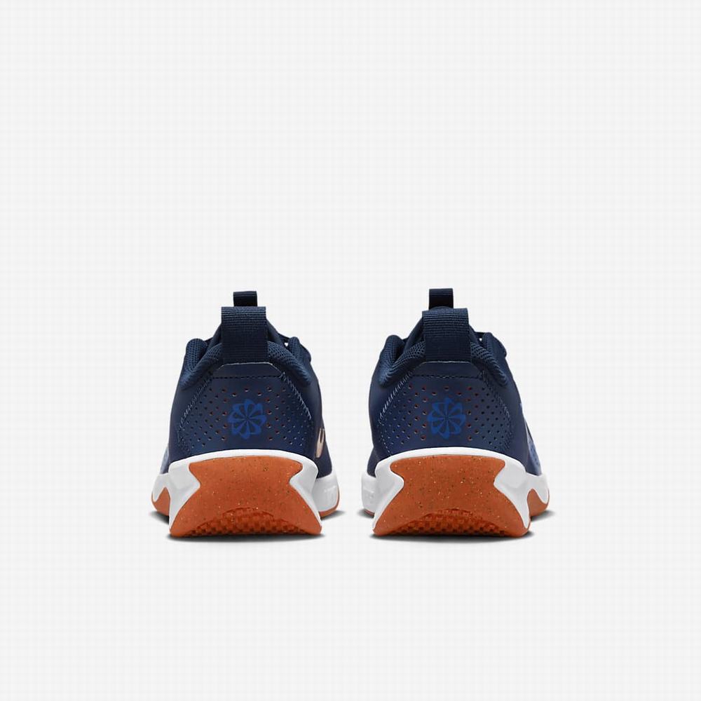 Nike Omni Multi-Court Gyerek Teniszcipő Sötétkék Királykék Fehér Narancssárga | NI6084-K68