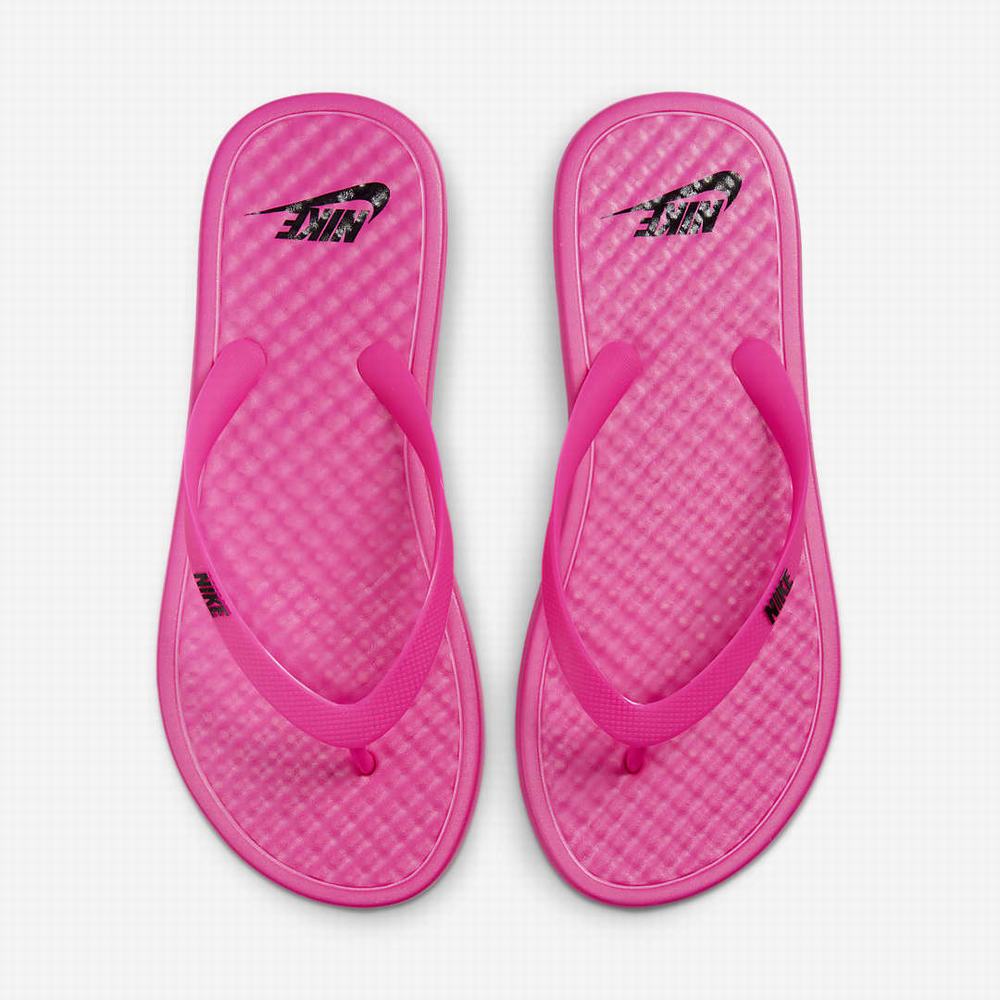 Nike On Deck Női Papucs Rózsaszín Fehér Fekete | NI3125-G06