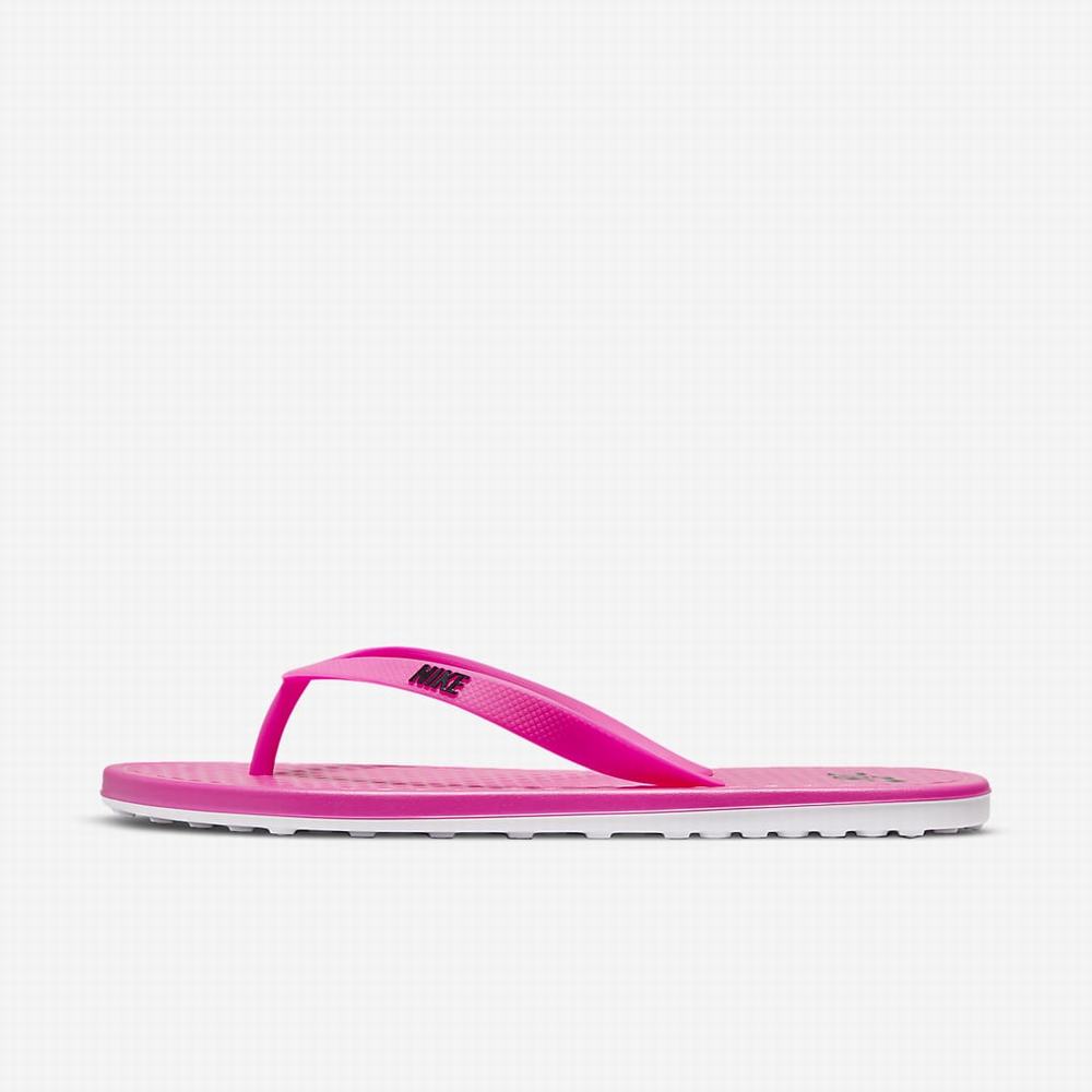 Nike On Deck Női Papucs Rózsaszín Fehér Fekete | NI3125-G06