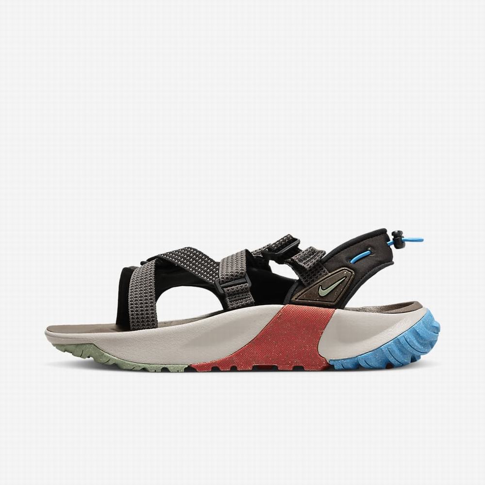 Nike Oneonta Férfi Szandál Fekete Szürke Kék Zöld | NI3502-T38