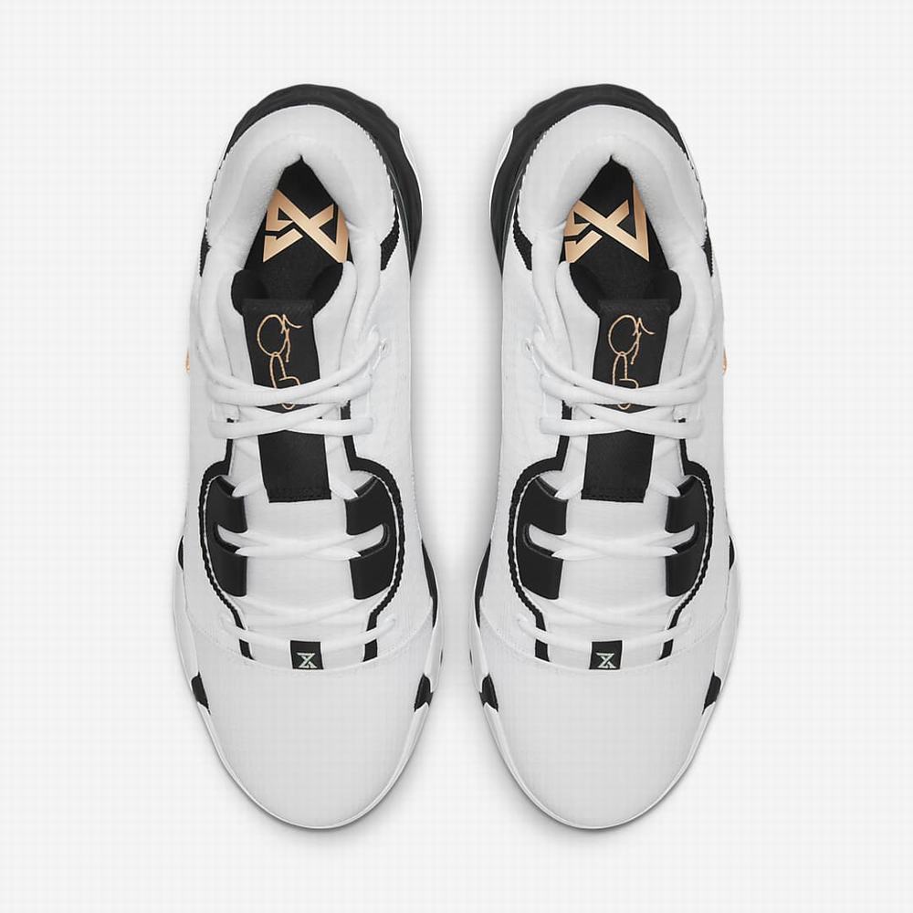 Nike PG 6 Férfi Kosárlabda Cipő Fehér Fekete Narancssárga | NI2351-N04