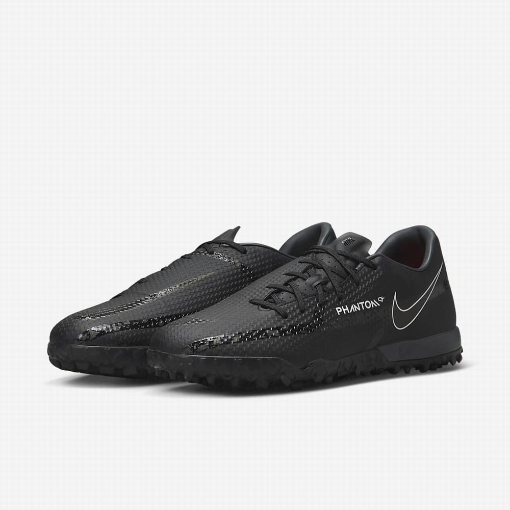 Nike Phantom GT2 Academy TF Turf Női Focicipő Fekete Fehér Világos Piros Sötétszürke | NI1327-M96