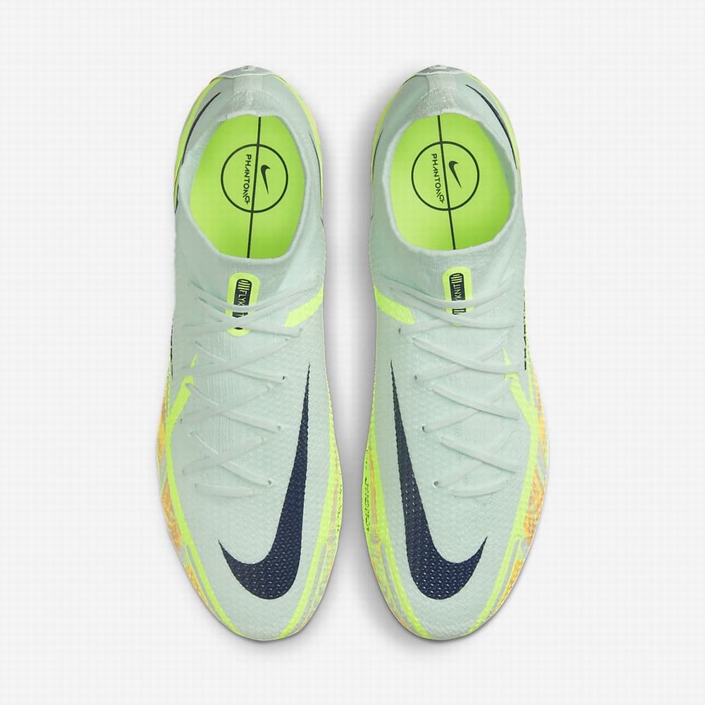 Nike Phantom GT2 Dynamic Fit Elite FG Firm-Ground Női Focicipő Zöld Narancssárga Fekete Kék | NI2059-Y53