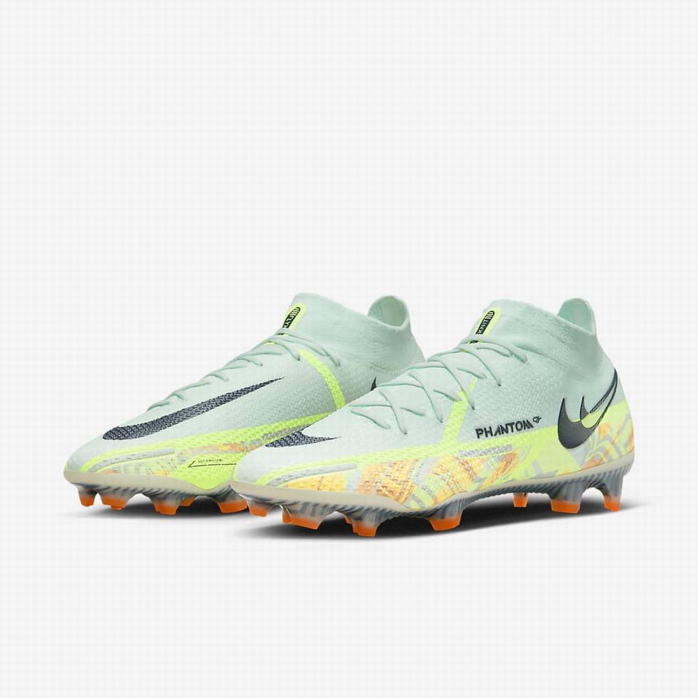 Nike Phantom GT2 Dynamic Fit Elite FG Firm-Ground Női Focicipő Zöld Narancssárga Fekete Kék | NI2059-Y53