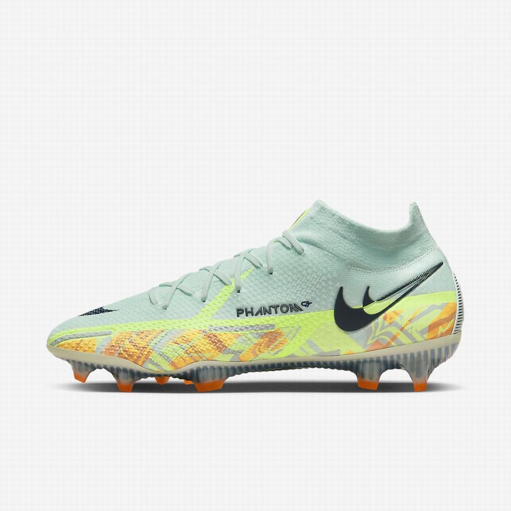 Nike Phantom GT2 Dynamic Fit Elite FG Firm-Ground Női Focicipő Zöld Narancssárga Fekete Kék | NI2059-Y53