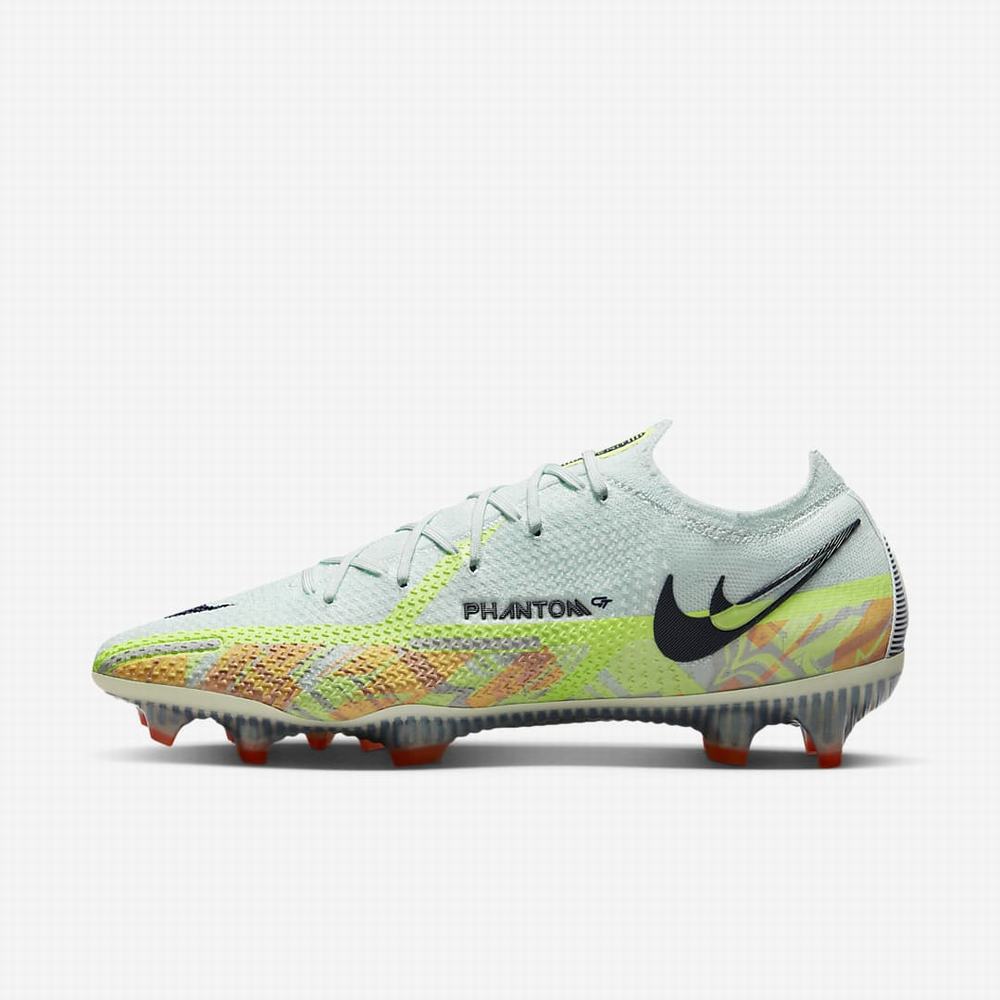 Nike Phantom GT2 Elite FG Firm-Ground Női Focicipő Zöld Narancssárga Fekete Kék | NI6871-B24