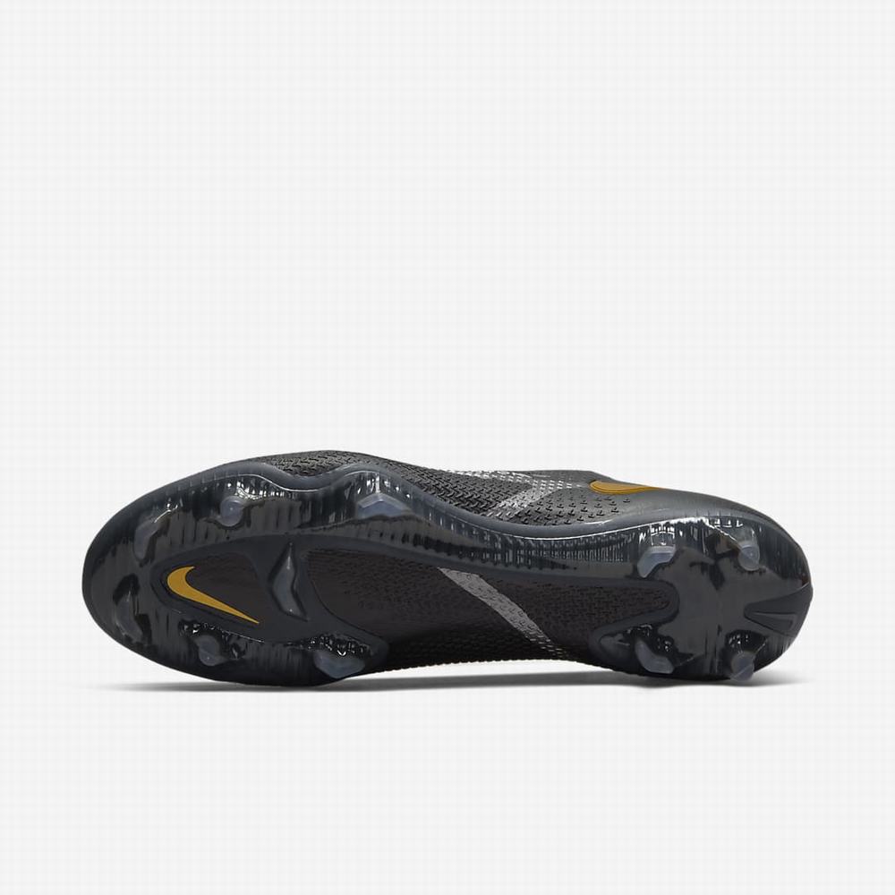 Nike Phantom GT2 Elite FG Firm-Ground Női Focicipő Fekete Metal Arany Metal Titán Metal Sötétszürke | NI9516-N84