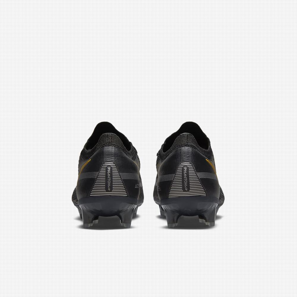 Nike Phantom GT2 Elite FG Firm-Ground Női Focicipő Fekete Metal Arany Metal Titán Metal Sötétszürke | NI9516-N84