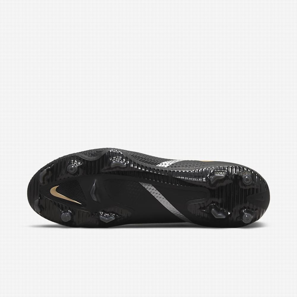 Nike Phantom GT2 Pro Dynamic Fit FG Firm-Ground Női Focicipő Fekete Metal Arany Metal Titán Metal Sötétszürke | NI4671-W47