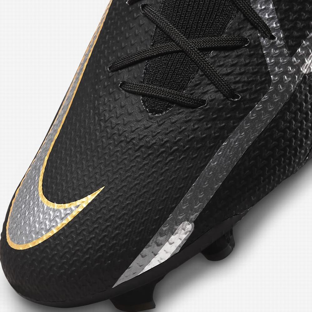 Nike Phantom GT2 Pro Dynamic Fit FG Firm-Ground Női Focicipő Fekete Metal Arany Metal Titán Metal Sötétszürke | NI4671-W47