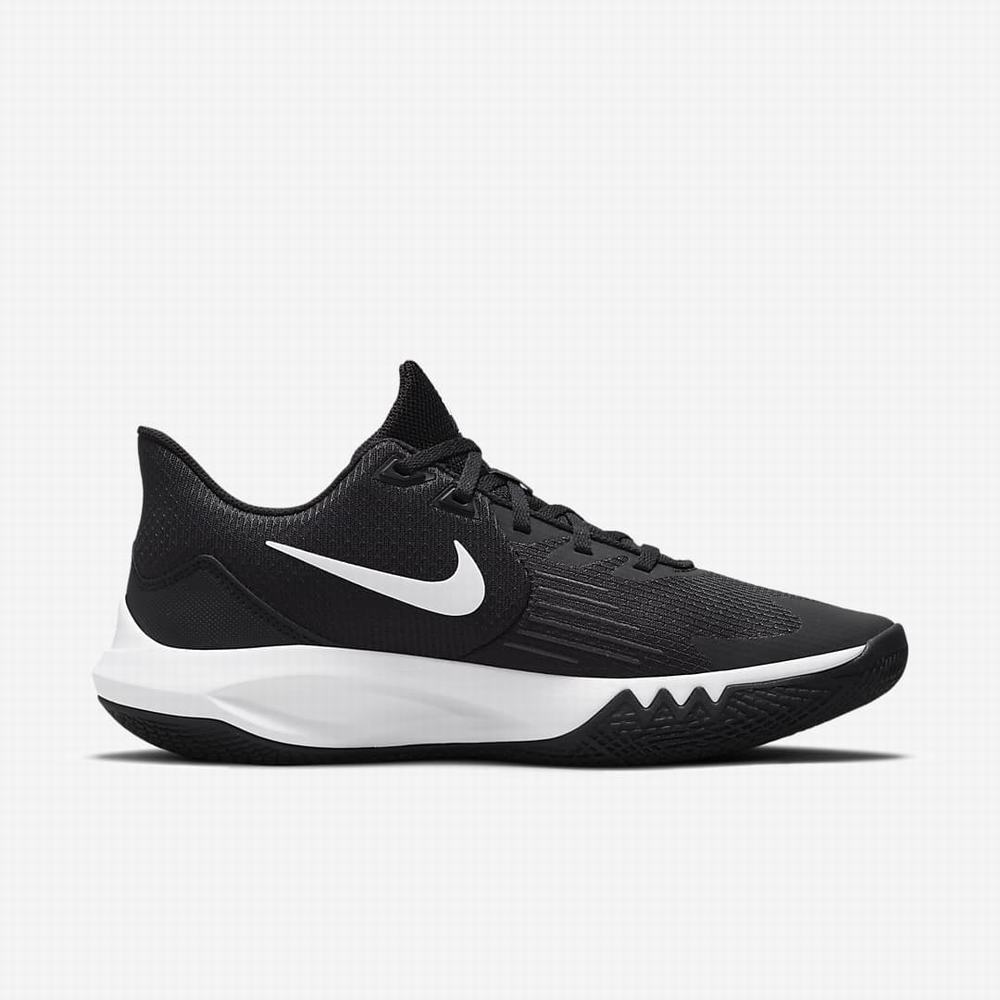 Nike Precision 5 Férfi Kosárlabda Cipő Fekete Sötétszürke Fehér | NI9385-B92
