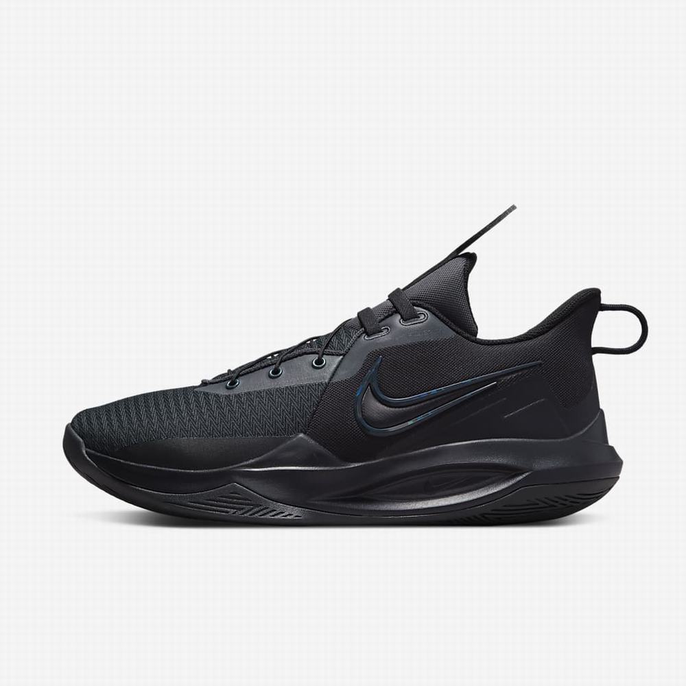 Nike Precision 6 FlyEase Férfi Kosárlabda Cipő Fekete Sötétszürke | NI6813-F73