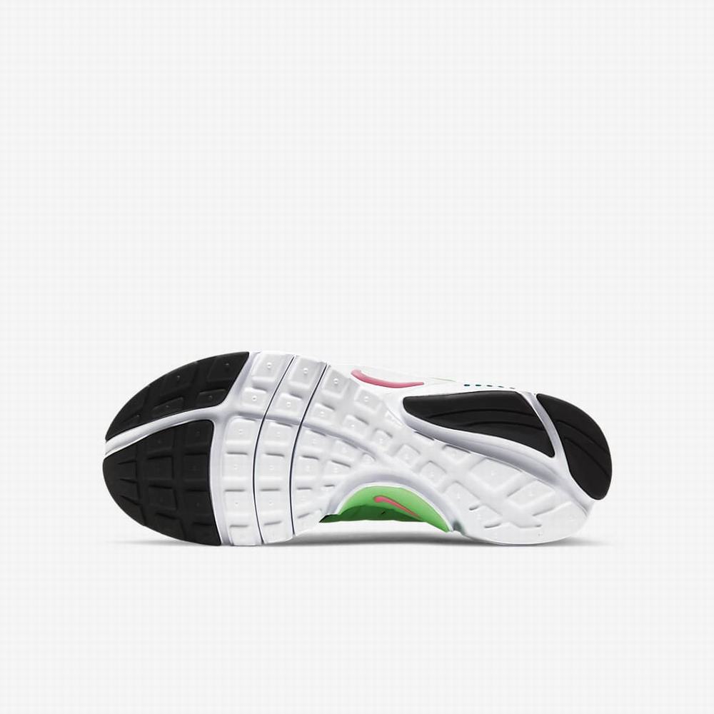 Nike Presto Gyerek Utcai Cipő Fekete Fehér Zöld Rózsaszín | NI1784-K02