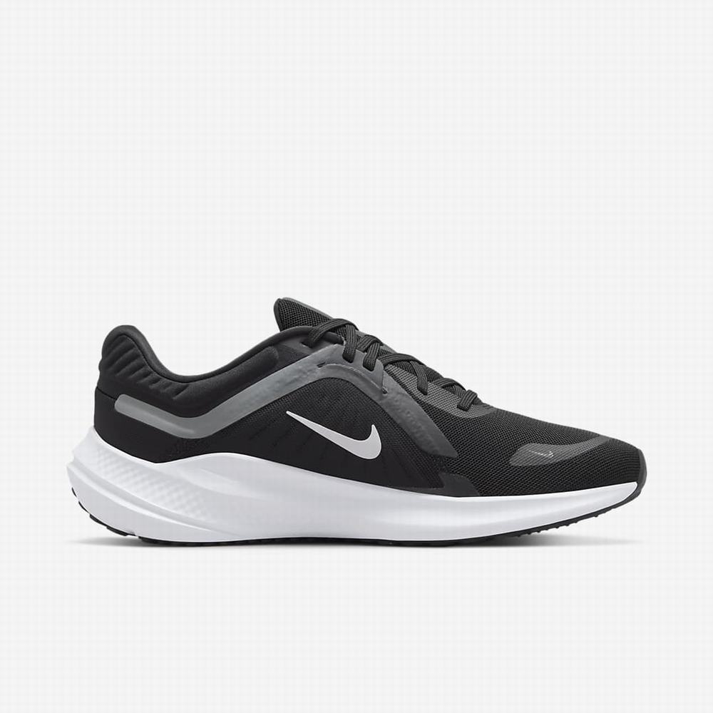 Nike Quest 5 Férfi Futócipő Fekete Szürke Sötétszürke Fehér | NI6913-R61