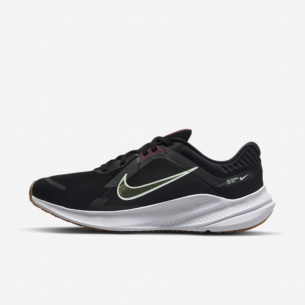 Nike Quest 5 Női Futócipő Fekete Fehér Bordó Menta | NI9064-W13